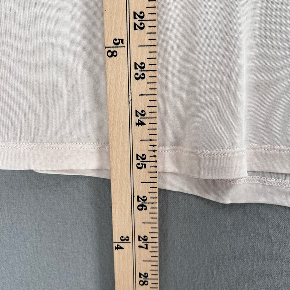 EQUIPEMENT Shirt Womens Small Light Pink Sheer Drapey Crew Neck Muscle tee Tank - Picture 14 of 15